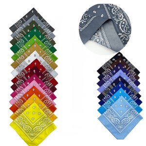 (H-01) 반다나 헤어밴드 페이즐리 두건 머리띠 천 면