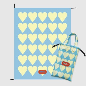 [BWTZ] 보웰 Slimpic 방수 피크닉매트 비치매트 돗자리 옐로우하트 (파우치 포함)