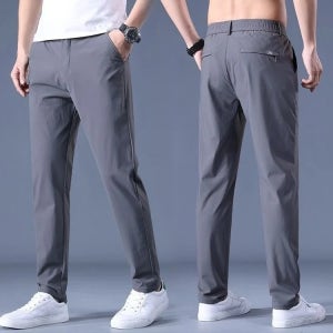 (업그레이드 모델) 남성쿨팬츠 허리밴딩 쿨맥스 팬츠 청량감시원한 촉감쿨맥스접촉 냉감