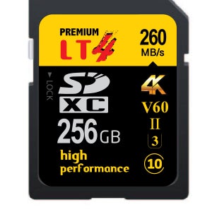LT4메모리 SDXC 256GB 260mb UHS-2 High Performance 4K SD카드