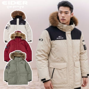 아이더 패딩 역시즌 남성 카라스 구스다운 야상자켓