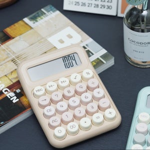 [브리스크스타일] 레트로 귀여운 컬러플 기계식 사무용 계산기