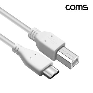 coms usb c타입 to usb 2.0 b타입 케이블 3m, 1개