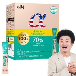 알레 알파CD 분말 알파시클로덱스트린 HACCP 식약청인증 대용량 100포, 1개