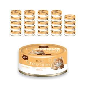 고양이간식 살찐이 나고양이캔이야 냥이간식 참치+닭고기, 85g, 24개