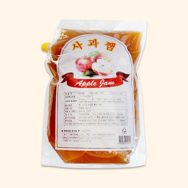 부국 사과잼 5KG 대용량 (과일잼) 와플 토스트 토핑 시럽
