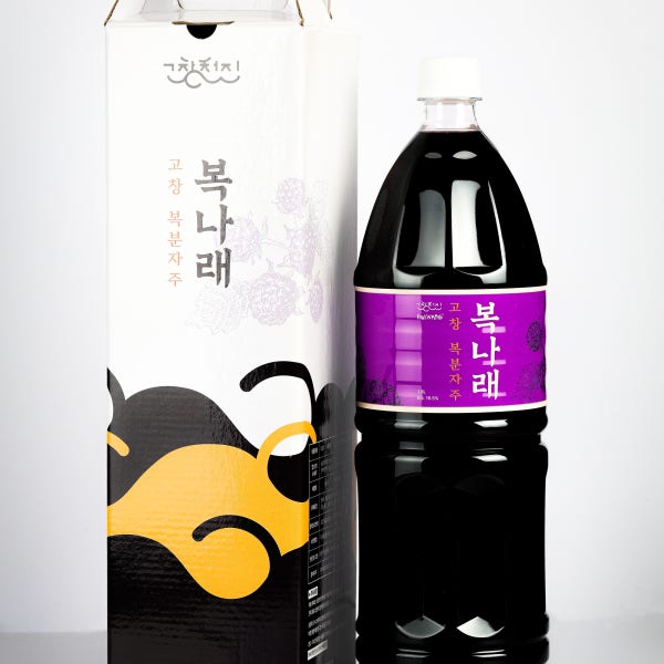 고창천진 복분자주 복나래 16.5% 1.8L 대용량으로 즐기는 전통주 선물세트