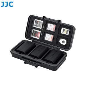 JJC 소니 A7M5 A7C2 NP-FZ100 캐논 LP-E6 카메라 배터리 보관 케이스 JBC-K3
