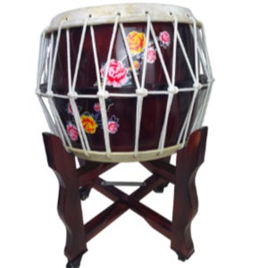 [명장] 난타북 목단문양 공연용 북다이 포함