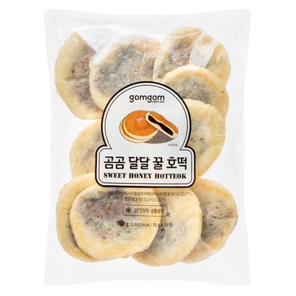 곰곰 꿀호떡 냉동 간식호떡 아이들간식 70g 10개