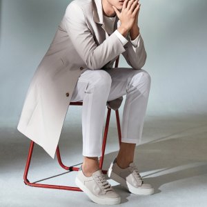 ​바쏘옴므 간절기 베이지 기본핏 싱글 정장 트렌치 코트 WX1CC