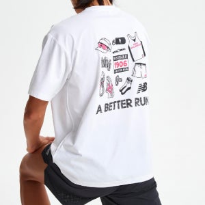 (국내매장판) 뉴발란스 UNI FROZEN 러닝 픽토그램 반팔티 NBNEF25303