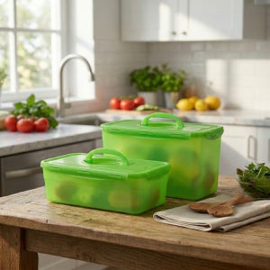 락스타 미라클락 야채(4L+8L) 대용량 전자렌지 진공 밀폐용기 신선야채 냉동밥보관