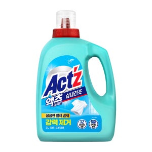 피죤 액츠 퍼펙트 실내건조 일반드럼겸용 액체세제 용기 3L, 1개