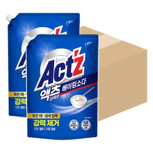 피죤 액츠 퍼펙트 베이킹소다 일반드럼겸용 액체세제 리필 1.5L, 8개