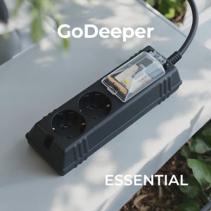 [고디퍼 GoDeeper] 에센셜 고용량 전기멀티탭 배선차단기 2구 10m, 블랙, 2개