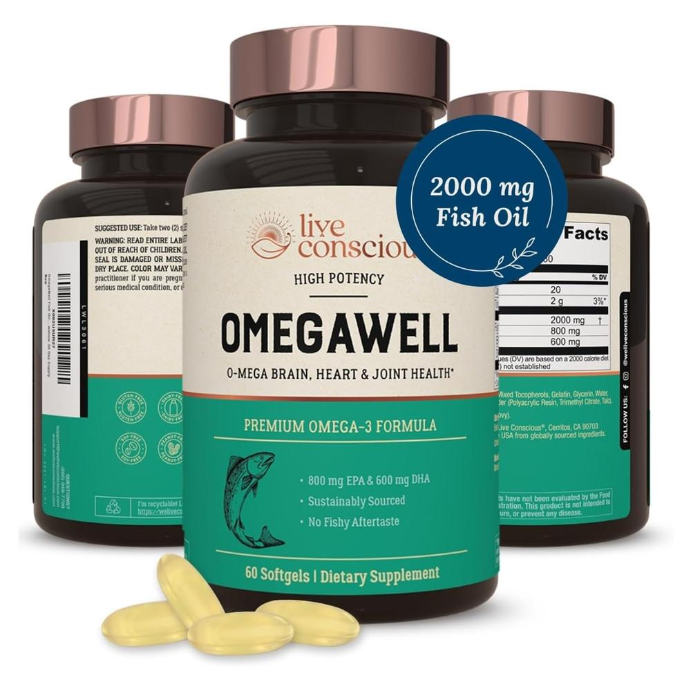 라이브컨셔스 <b>Live Conscious</b> 살아있는 의식 오메가웰 <b>오메가 3</b> 어유 -