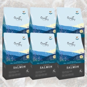 오가닉스토리 가수분해 강아지 피부 알러지 눈물 사료 연어, 2.4kg, 6개