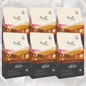 오가닉스토리 가수분해 강아지 피부 알러지 눈물 사료 소고기, 2.4kg, 6개