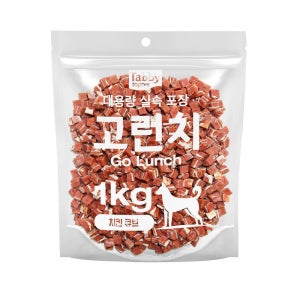 테비 고런치 사사미 육포 강아지간식 치킨 큐브, 1kg, 1개