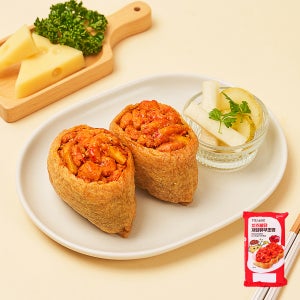 굿스푼 저당 치즈불닭 대왕 유부초밥 210g 3팩 냉동 초밥 세트 밀키트 재료 대용량