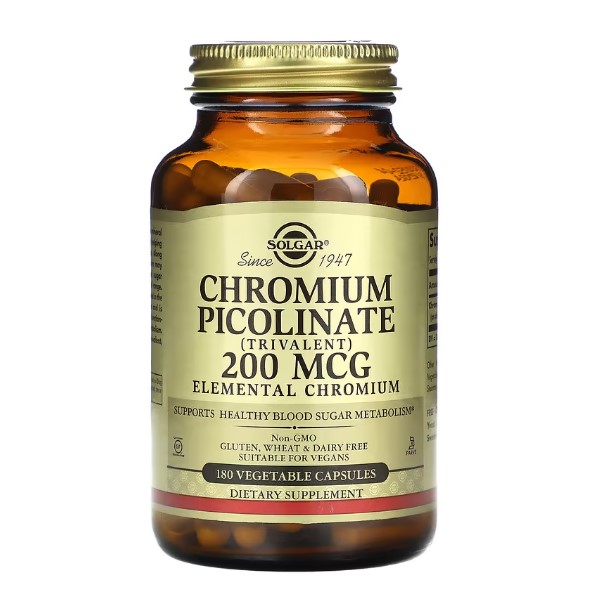 솔가 <b>크로뮴 피콜리네이트</b> 피콜린산 200mcg 180캡슐 2개월분