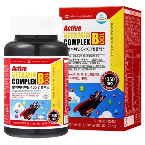 활성<b>비타민</b>B-100 컴플렉스 1350mg 90정, 1개