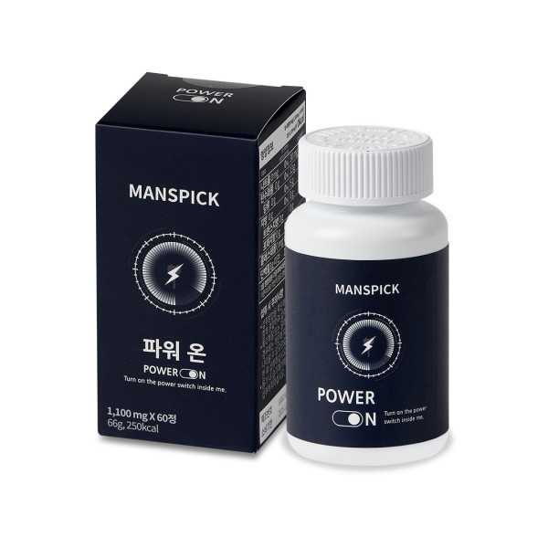맨즈픽 파워온 <b>아르기닌</b> 블랙마카 류신 아연 활력 솔루션