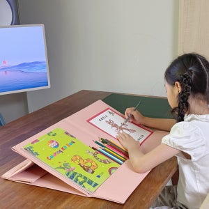 독서대 필기대 접이식 높이 각도 조절 휴대 책 받침대 태블릿 거치대 가죽