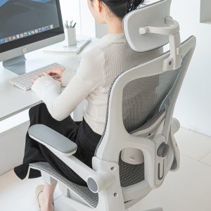 HOMEY NEST 메쉬 사무실 사무용의자 3D팔걸이 틸팅가능 요추 허리보호 체어 HN-OC107