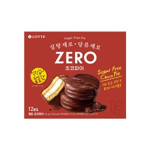 롯데 제로 초코파이 12봉입 무설탕 당류제로