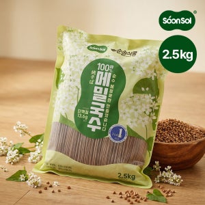 순솔 100% 메밀면 메밀 국수 소바 모밀 면 순메밀 100프로메밀면 2.5kg