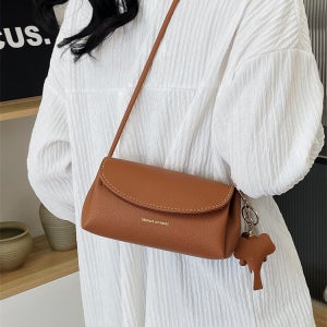 가죽공예 DIY 가죽가방 만들기 패키지 미니크로스백 만들기 키트 1세트 브라운