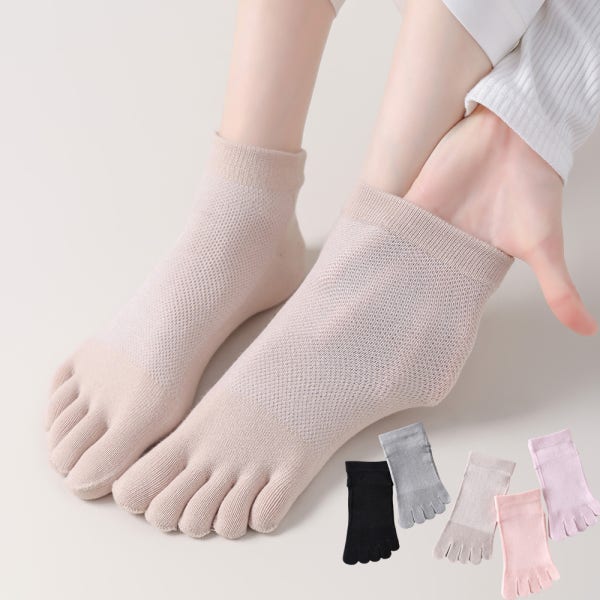 여름 여성발가락양말 바람슝슝 메쉬 여자 발목 단목 발가락양말 세트구성