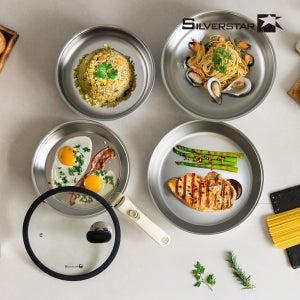 실버스타 Aha (아하) 통3중 304 무연마제 스텐팬 탈착식 프라이팬