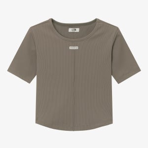 노스페이스 화이트라벨 여자 골지 반팔티셔츠 25SS 여성 소프트 웨이브 반팔 라운드티 NT7UR31K BBR