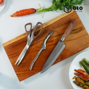 알찬구성 오엘오 샤펜 스텐레스칼 3p (나이프,가위,집게)