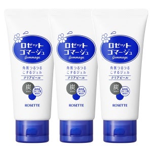 일본 로제트 고마쥬 필링젤 120g 숯 AHA 각질제거젤 청색 120ml, 3개