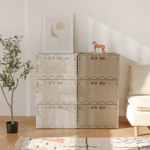 [1+1] 63리터 대용량 안정감 좋은 스태킹 접이식 폴딩박스 (국내산)