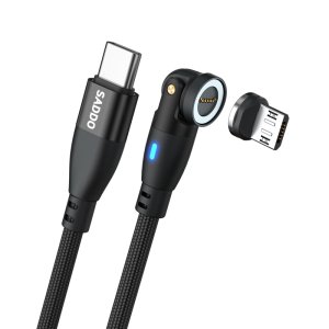 사또 100W 회전형 CtoC 고속충전 마그네틱 케이블 마이크로5핀 커넥터 세트