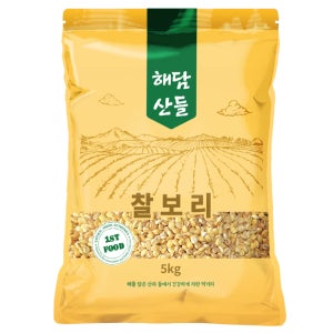 국산 찰보리 5kg l 보리쌀 잡곡 l 지퍼팩 포장