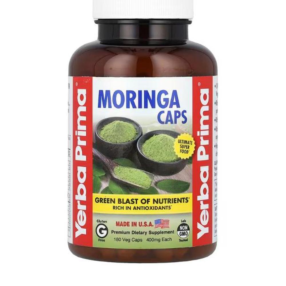 Yerba Prima <b>모링가 캡슐 400mg</b> 베지캡슐 180정