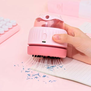 무선 미니 데스크 키보드 책상 노트북 서랍 가방 청소기 2 in 1 연필깎이