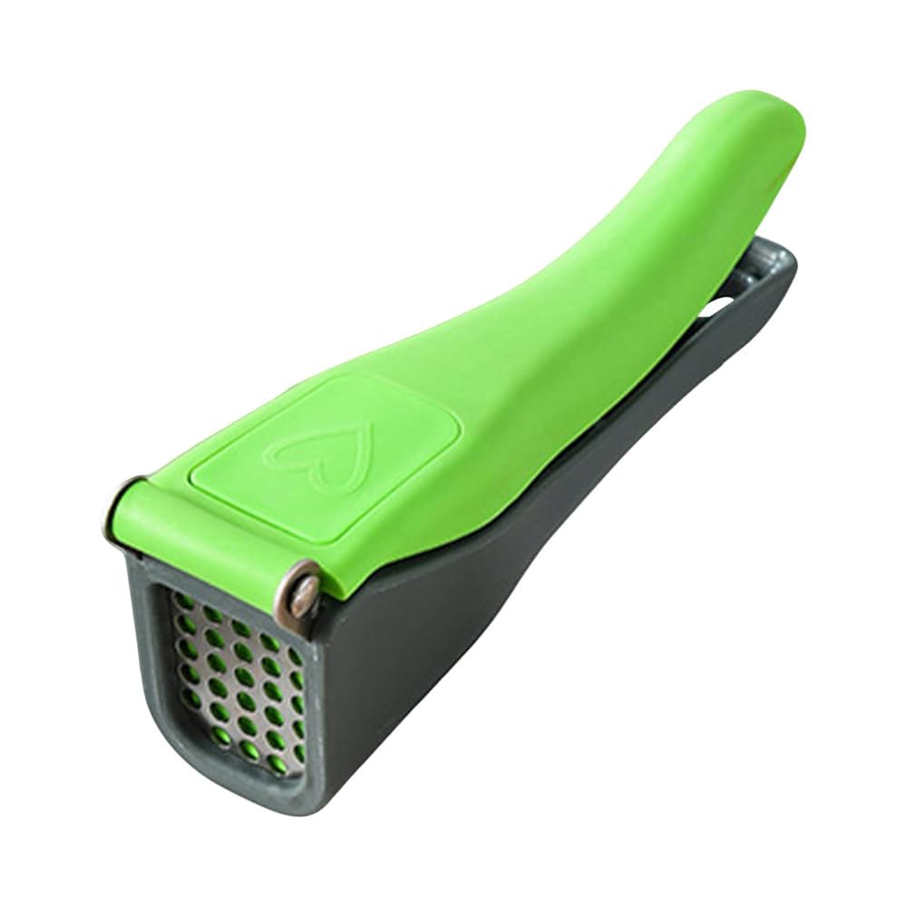 마늘 프레스 스테인리스 스틸 - 수동 감자 크러쉬 초퍼 미끄럼 방지 핸드헬드 탈착식 홈 캠핑 요리 채소 준비를 위한 조리 도구