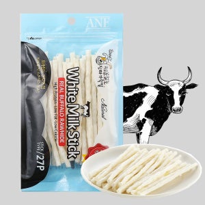 ANF 로하이드 화이트 물소가죽 우유껌 밀크스틱 27P, Stick, 1개