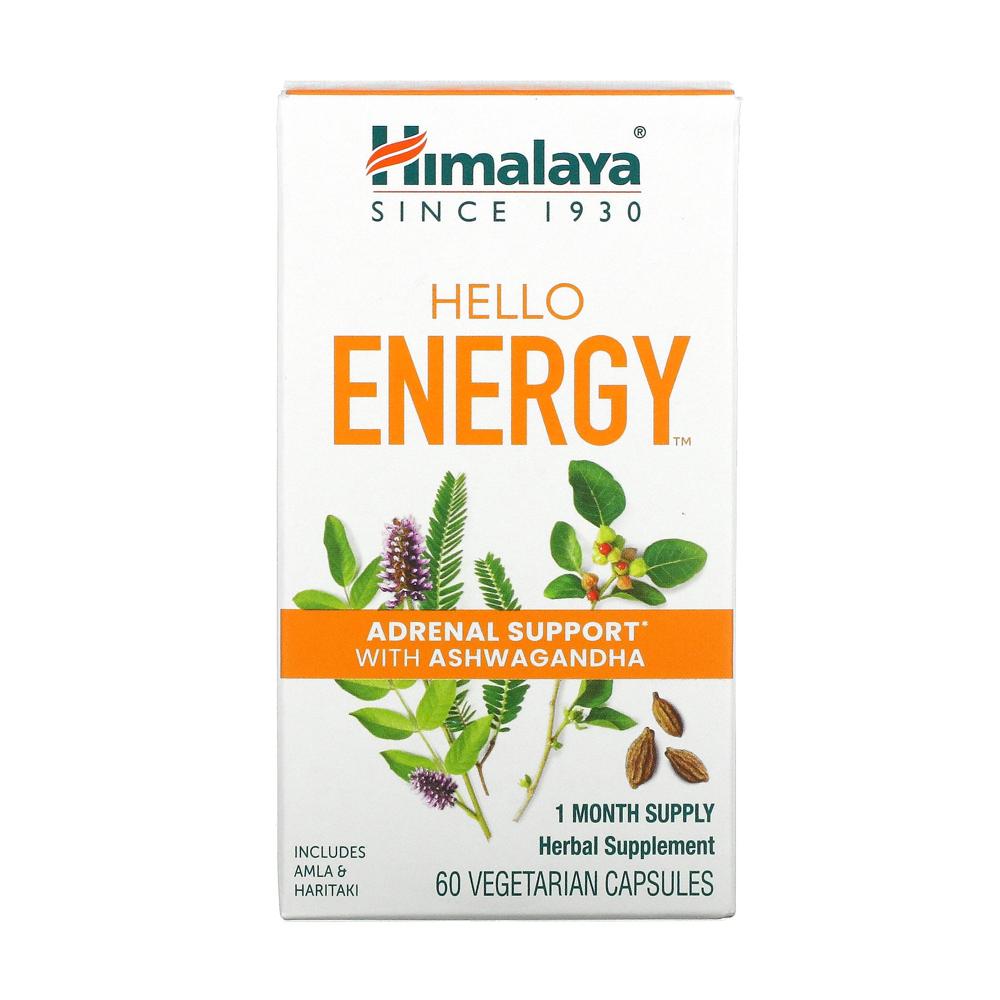 히말라야 <b>헬로 에너지</b> 아슈와간다 아드레날 서포트 베지캡슐 60정 Himalaya Amla