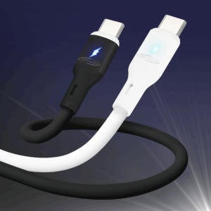 강원전자 넷메이트 USB C타입 100W 60W 실리콘 LED 초고속 충전 케이블