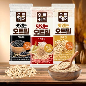 오트케어 맛있는 오트밀 50g 그레인+서리태+단백질10봉씩 총30봉 쉐이크 식사대용 귀리 선식