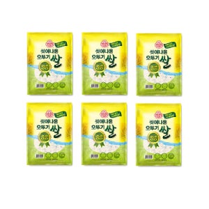 오뚜기 씻어나온 쌀 명품 3kg 6개