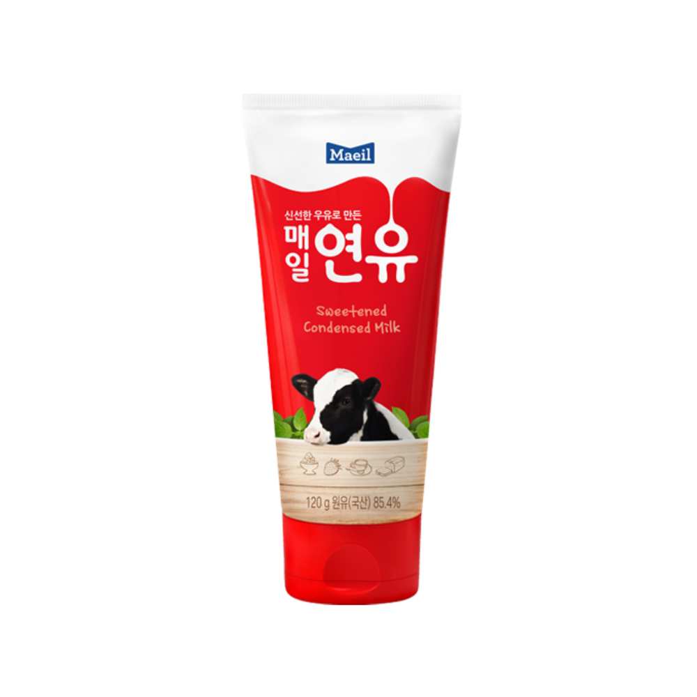 매일 연유 120g 3개 빨간색 소용량 가정용 팥빙수